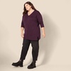 image:imageAmazon Essentials Womens Lightweight VNeck Tunic Sweater Long Sleeve Ribbed Available in Plus SizeBurgundy