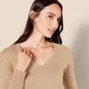 image:imageAmazon Essentials Womens Lightweight VNeck Tunic Sweater Long Sleeve Ribbed Available in Plus SizeCamel Heather