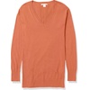 image:imageAmazon Essentials Womens Lightweight VNeck Tunic Sweater Long Sleeve Ribbed Available in Plus SizeCaramel
