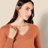 image:imageAmazon Essentials Womens Lightweight VNeck Tunic Sweater Long Sleeve Ribbed Available in Plus SizeCaramel