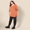 image:imageAmazon Essentials Womens Lightweight VNeck Tunic Sweater Long Sleeve Ribbed Available in Plus SizeCaramel