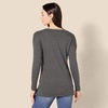 image:imageAmazon Essentials Womens Lightweight VNeck Tunic Sweater Long Sleeve Ribbed Available in Plus SizeCharcoal Heather