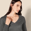 image:imageAmazon Essentials Womens Lightweight VNeck Tunic Sweater Long Sleeve Ribbed Available in Plus SizeCharcoal Heather