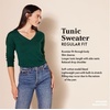 image:imageAmazon Essentials Womens Lightweight VNeck Tunic Sweater Long Sleeve Ribbed Available in Plus SizeDark Chestnut Brown Heather