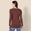 image:imageAmazon Essentials Womens Lightweight VNeck Tunic Sweater Long Sleeve Ribbed Available in Plus SizeDark Chestnut Brown Heather