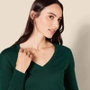 image:imageAmazon Essentials Womens Lightweight VNeck Tunic Sweater Long Sleeve Ribbed Available in Plus SizeDark Green