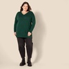 image:imageAmazon Essentials Womens Lightweight VNeck Tunic Sweater Long Sleeve Ribbed Available in Plus SizeDark Green
