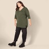 image:imageAmazon Essentials Womens Lightweight VNeck Tunic Sweater Long Sleeve Ribbed Available in Plus SizeDark Olive