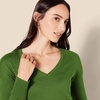 image:imageAmazon Essentials Womens Lightweight VNeck Tunic Sweater Long Sleeve Ribbed Available in Plus SizeGreen