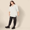 image:imageAmazon Essentials Womens Lightweight VNeck Tunic Sweater Long Sleeve Ribbed Available in Plus SizeIvory