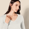 image:imageAmazon Essentials Womens Lightweight VNeck Tunic Sweater Long Sleeve Ribbed Available in Plus SizeIvory