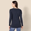 image:imageAmazon Essentials Womens Lightweight VNeck Tunic Sweater Long Sleeve Ribbed Available in Plus SizeNavy