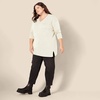 image:imageAmazon Essentials Womens Lightweight VNeck Tunic Sweater Long Sleeve Ribbed Available in Plus SizeOatmeal Heather