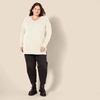 image:imageAmazon Essentials Womens Lightweight VNeck Tunic Sweater Long Sleeve Ribbed Available in Plus SizeOatmeal Heather