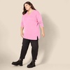 image:imageAmazon Essentials Womens Lightweight VNeck Tunic Sweater Long Sleeve Ribbed Available in Plus SizePink