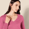 image:imageAmazon Essentials Womens Lightweight VNeck Tunic Sweater Long Sleeve Ribbed Available in Plus SizePink Heather