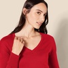 image:imageAmazon Essentials Womens Lightweight VNeck Tunic Sweater Long Sleeve Ribbed Available in Plus SizeRed