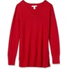 image:imageAmazon Essentials Womens Lightweight VNeck Tunic Sweater Long Sleeve Ribbed Available in Plus SizeRed