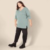image:imageAmazon Essentials Womens Lightweight VNeck Tunic Sweater Long Sleeve Ribbed Available in Plus SizeSage Green Heather