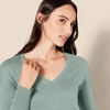 image:imageAmazon Essentials Womens Lightweight VNeck Tunic Sweater Long Sleeve Ribbed Available in Plus SizeSage Green Heather