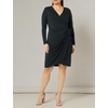 image:imageAmazon Essentials Womens Long Sleeve Classic Wrap Dress V Neck Pleated Midweight Fabric Available in Plus SizeBlack
