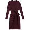 image:imageAmazon Essentials Womens Long Sleeve Classic Wrap Dress V Neck Pleated Midweight Fabric Available in Plus SizeBurgundy