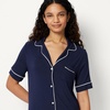 image:imageAmazon Essentials Womens ModalBlend Nightgown Short Sleeve ButtonDownNavy