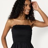 image:imageAmazon Essentials Womens RegularFit Cotton Sateen Smocked Bodice DressBlack