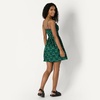 image:imageAmazon Essentials Womens RegularFit Cotton Sateen Smocked Bodice DressDark Green Green Birds