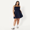 image:imageAmazon Essentials Womens RegularFit Cotton Sateen Smocked Bodice DressNavy