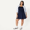 image:imageAmazon Essentials Womens RegularFit Cotton Sateen Smocked Bodice DressNavy