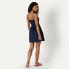 image:imageAmazon Essentials Womens RegularFit Cotton Sateen Smocked Bodice DressNavy