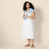image:imageAmazon Essentials Womens RegularFit Cotton Sateen Smocked Bodice DressWhite