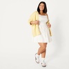image:imageAmazon Essentials Womens RegularFit Cotton Sateen Smocked Bodice DressWhite