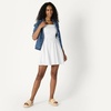 image:imageAmazon Essentials Womens RegularFit Cotton Sateen Smocked Bodice DressWhite