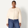 image:imageAmazon Essentials Womens RegularFit Faux Mohair ButtonDown CardiganCream