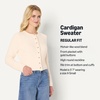 image:imageAmazon Essentials Womens RegularFit Faux Mohair ButtonDown CardiganCream