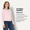 image:imageAmazon Essentials Womens RegularFit Faux Mohair ButtonDown CardiganPastel Lilac