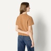 image:imageAmazon Essentials Womens RelaxedFit Faux Mohair Short Sleeve Sweater TopCamel Heather
