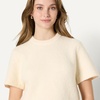 image:imageAmazon Essentials Womens RelaxedFit Faux Mohair Short Sleeve Sweater TopCream