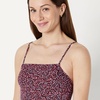 image:imageAmazon Essentials Womens Squareneck OnePiece SwimsuitBrick Red Lilac Leopard