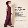 image:imageAmazon Essentials Womens V Neck Short Sleeve Waisted Maxi Dress Available in Plus SizeBlack