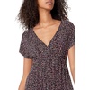 image:imageAmazon Essentials Womens V Neck Short Sleeve Waisted Maxi Dress Available in Plus SizeBlack Confetti Print