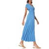 image:imageAmazon Essentials Womens V Neck Short Sleeve Waisted Maxi Dress Available in Plus SizeBlue