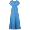 image:imageAmazon Essentials Womens V Neck Short Sleeve Waisted Maxi Dress Available in Plus SizeBlue