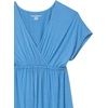 image:imageAmazon Essentials Womens V Neck Short Sleeve Waisted Maxi Dress Available in Plus SizeBlue