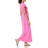 image:imageAmazon Essentials Womens V Neck Short Sleeve Waisted Maxi Dress Available in Plus SizeBright Pink