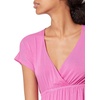 image:imageAmazon Essentials Womens V Neck Short Sleeve Waisted Maxi Dress Available in Plus SizeBright Pink