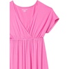 image:imageAmazon Essentials Womens V Neck Short Sleeve Waisted Maxi Dress Available in Plus SizeBright Pink