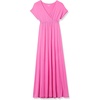 image:imageAmazon Essentials Womens V Neck Short Sleeve Waisted Maxi Dress Available in Plus SizeBright Pink